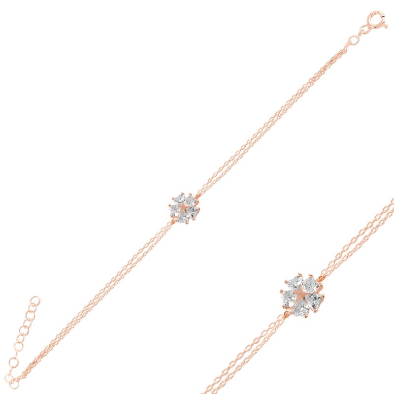 Heart%20CZ%20Flower%20&%20Star%20Bracelet-Rose%20Gold%20Plated