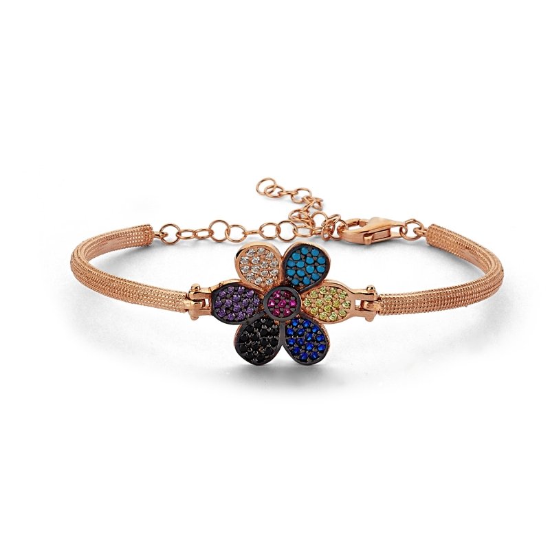 CZ%20Daisy%20Bangle-Rose%20Gold%20Plated