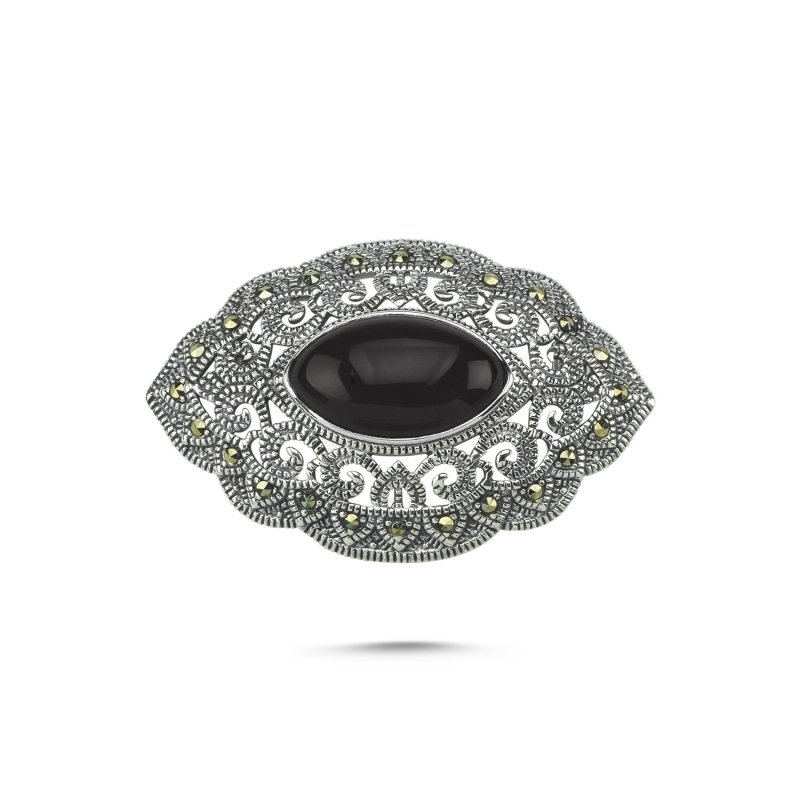 Onyx%20&%20Marcasite%20Brooch