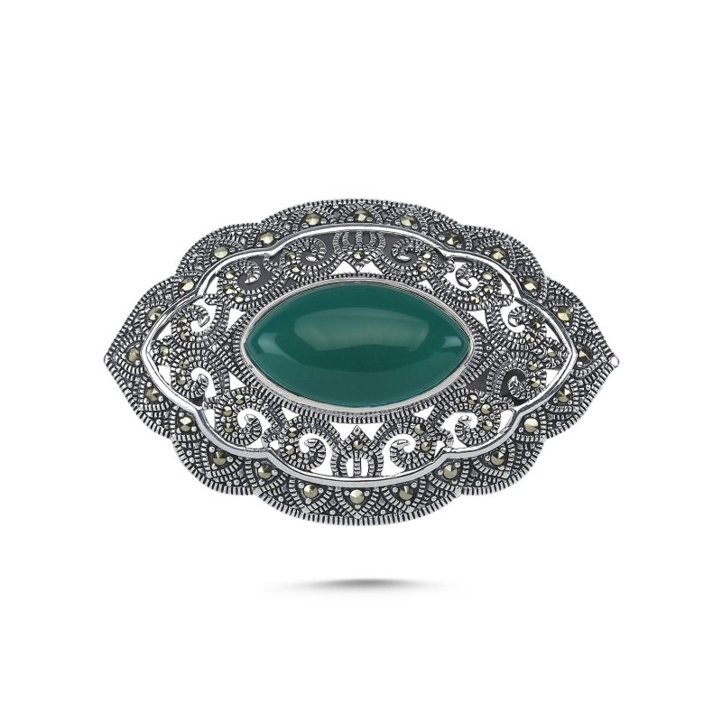 Green%20Agate%20&%20Marcasite%20Brooch