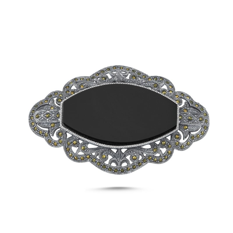 Onyx%20&%20Marcasite%20Brooch