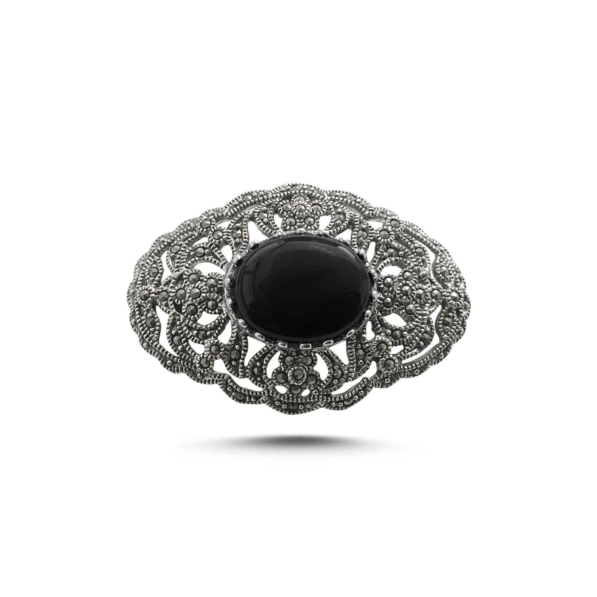 Marcasite%20&%20Onyx%20Brooch