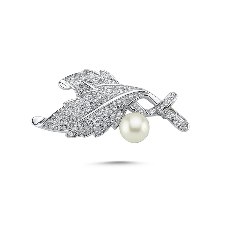 Pearl%20&%20CZ%20Leaf%20Brooch