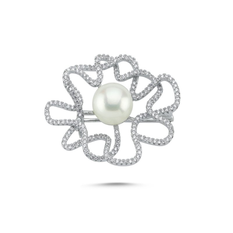 Genuine%20Pearl%20&%20CZ%20Brooch