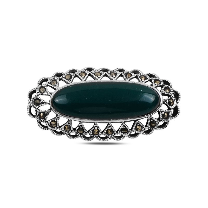 Gemstone%20&%20Marcasite%20Brooch