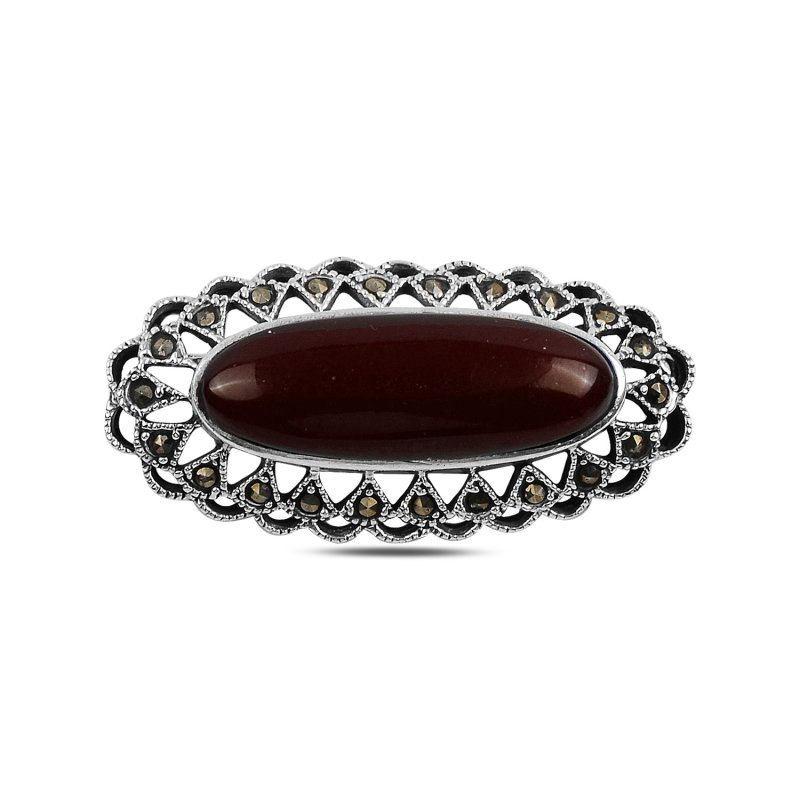 Gemstone%20&%20Marcasite%20Brooch