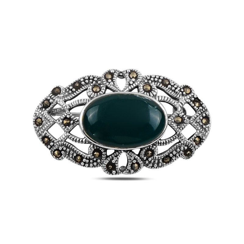 Gemstone%20&%20Marcasite%20Brooch