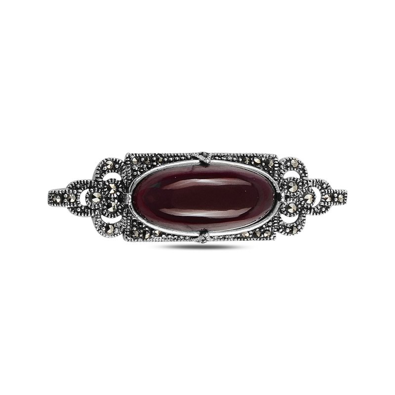 Gemstone%20&%20Marcasite%20Brooch