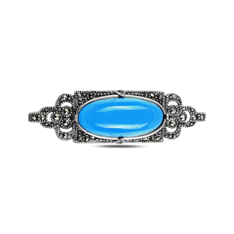 Gemstone%20&%20Marcasite%20Brooch