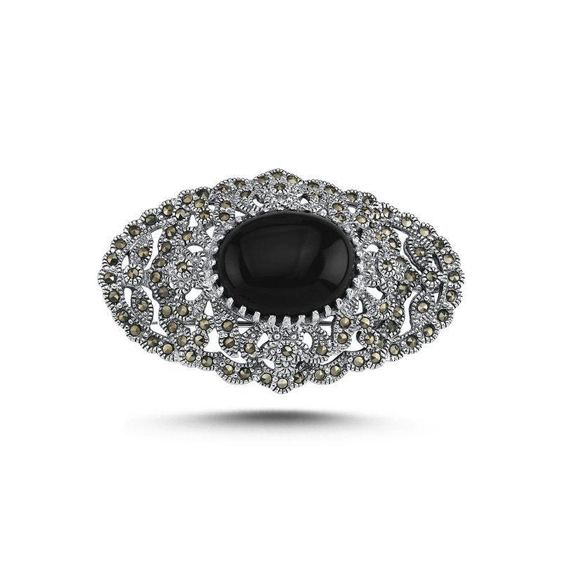 Gemstone%20&%20Marcasite%20Brooch