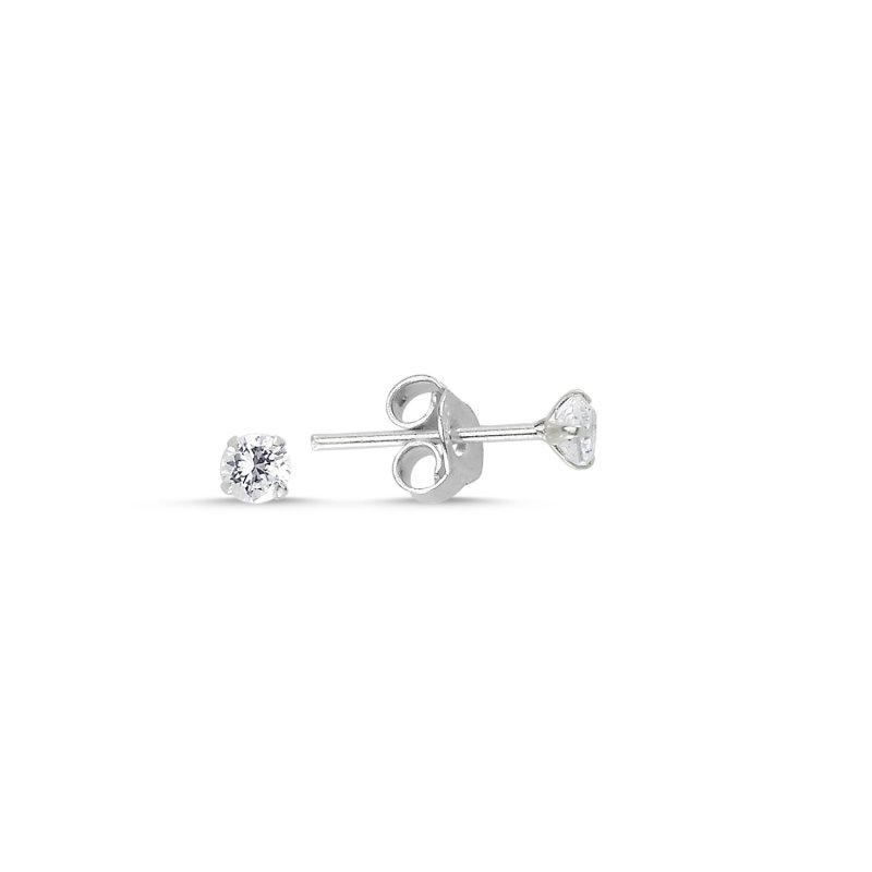 3mm%20Round%20Solitaire%20CZ%20Stud%20Earrings