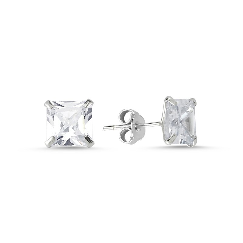 6mm%20Square%20Solitaire%20CZ%20Stud%20Earrings