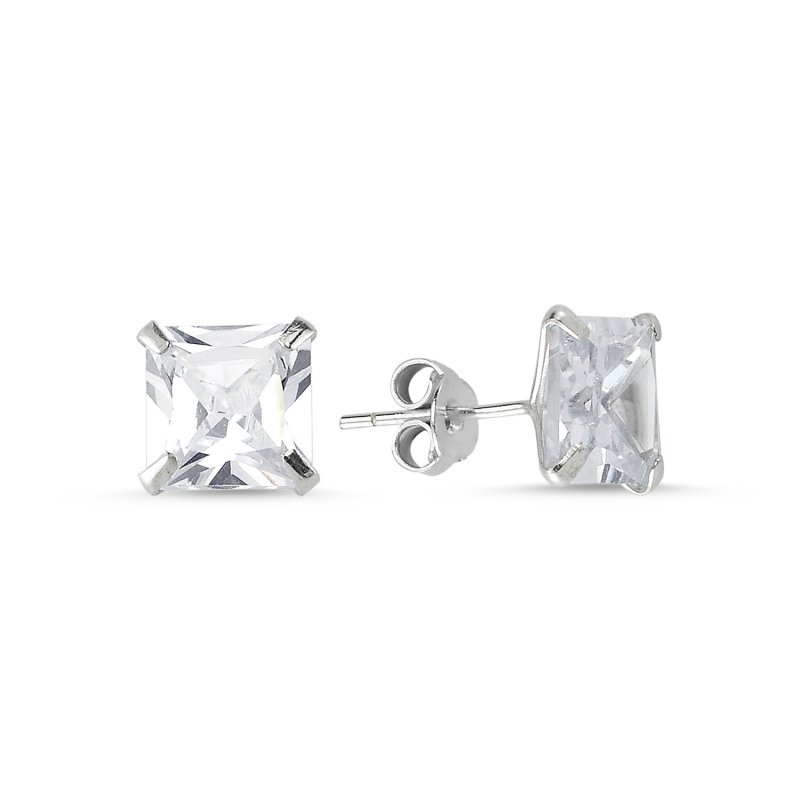 8mm%20Square%20Solitaire%20CZ%20Stud%20Earrings