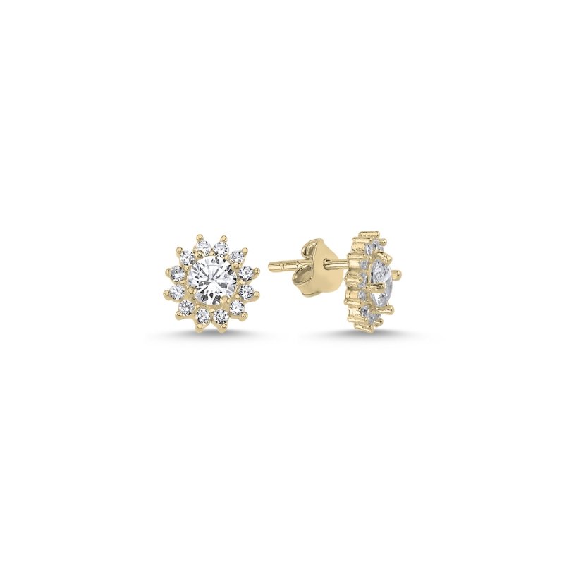 Halo%20Solitaire%20CZ%20Stud%20Earrings%20Gold%20Plated