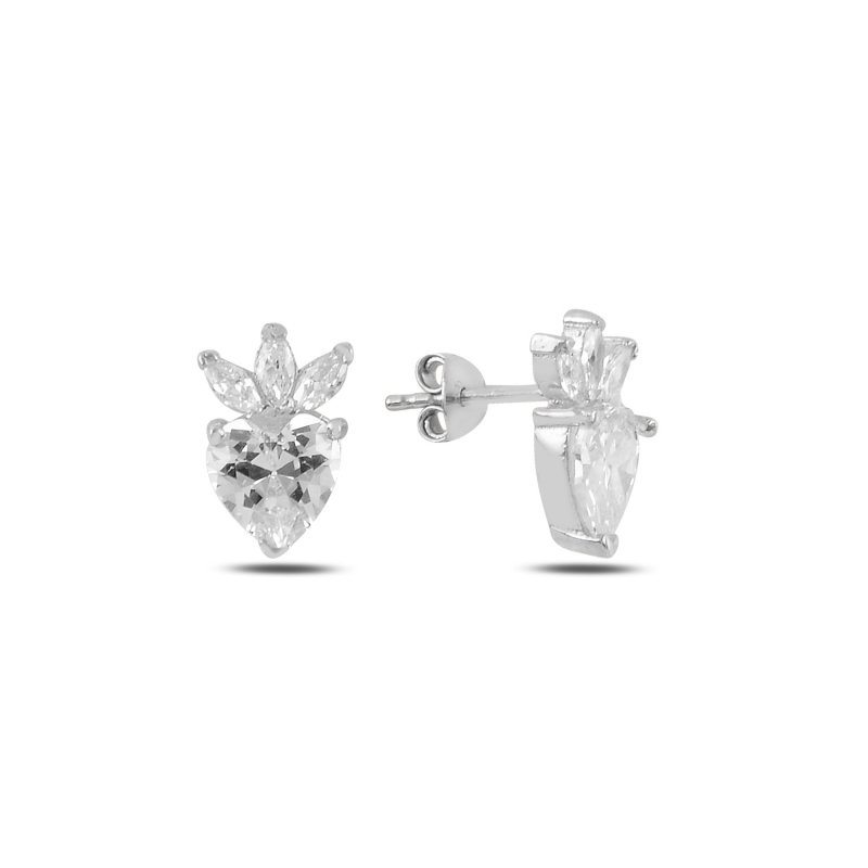 Strawberry%20&%20Heart%20CZ%20Stud%20Earrings