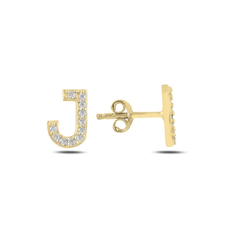 J%20Initial%20Stud%20Earrings%20Gold%20Plated