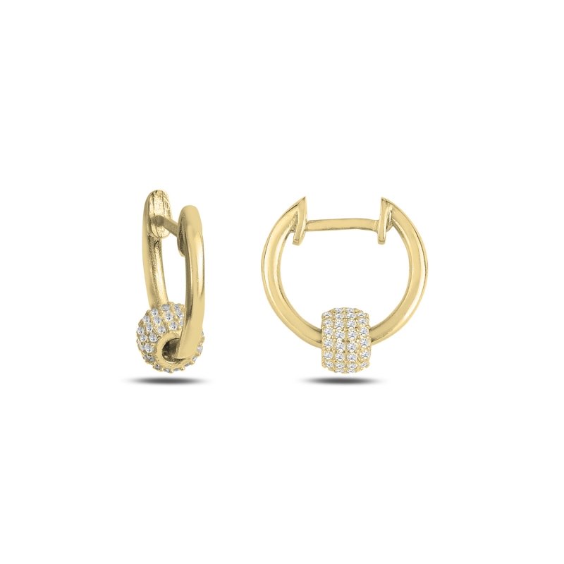 Movable%20Ball%20CZ%20Hoop%20Earrings%20Gold%20Plated