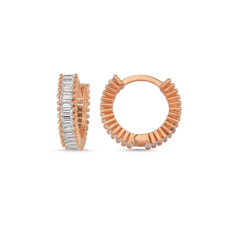 14mm%20Baguette%20CZ%20Eterntiy%20Hoop%20Earrings%20Rose%20Gold%20Plated