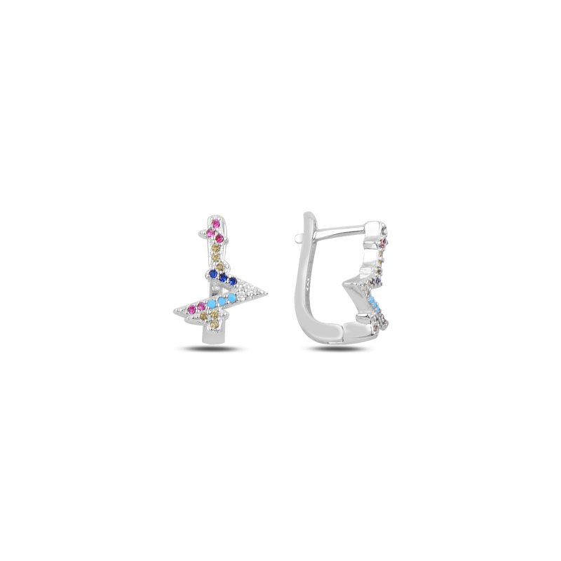 Heartbeat%20Multi%20Color%20CZ%20Latch%20Back%20Earrings