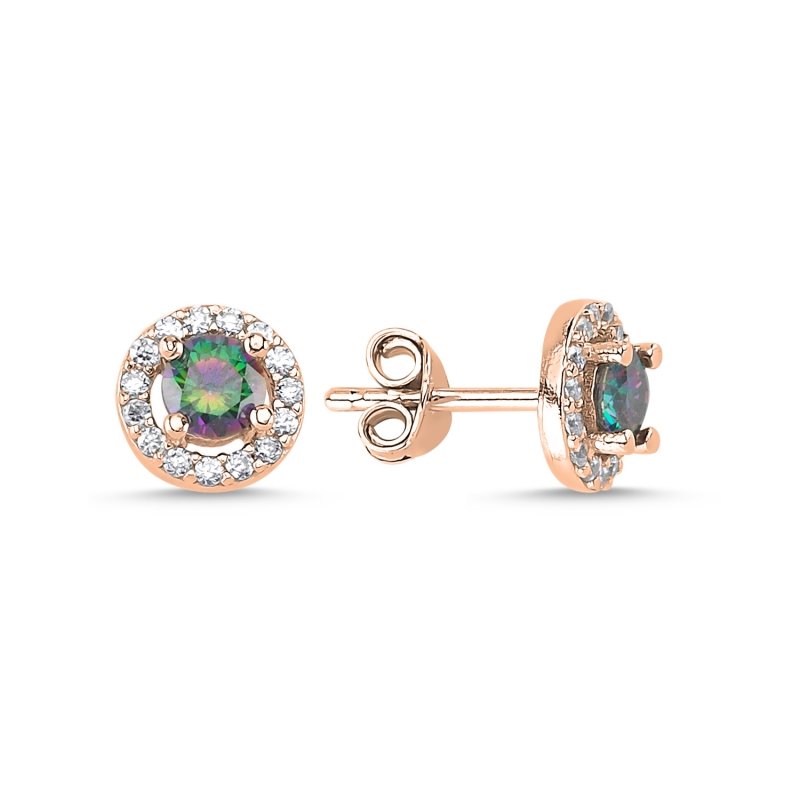 Halo%20Solitaire%20Mystic%20Topaz%20CZ%20Stud%20Earrings%20Rose%20Gold%20Plated