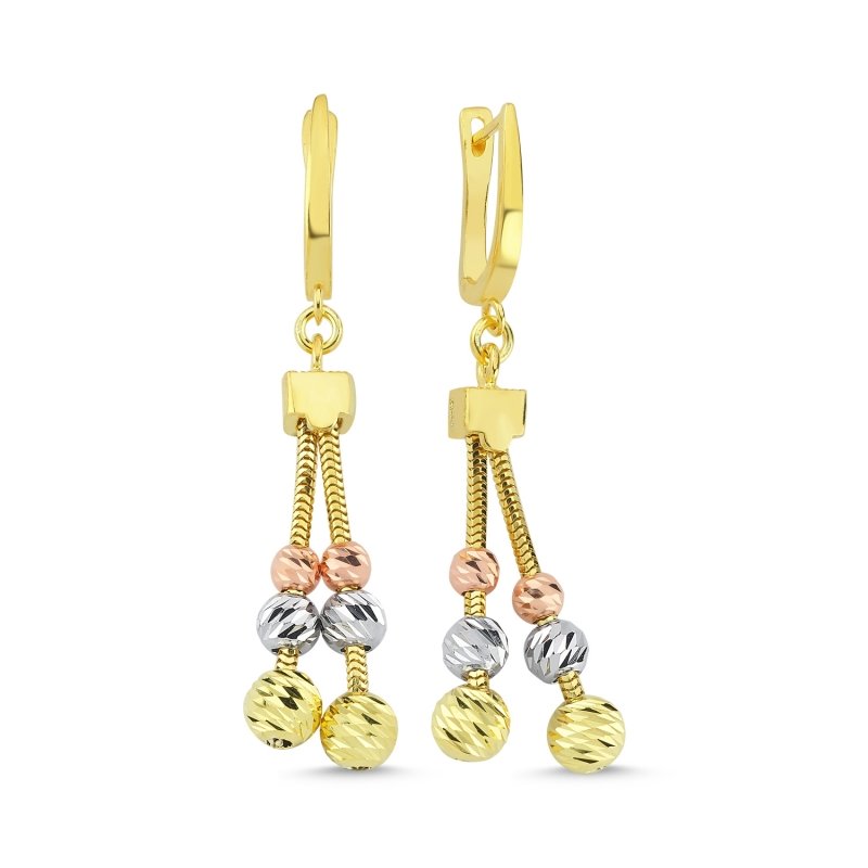 Diamond%20Cut%20Tricolor%20Ball%20Dangle%20Earrings