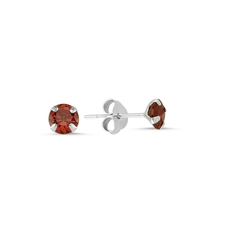 5mm%20Round%20Solitaire%20Garnet%20CZ%20Stud%20Earrings