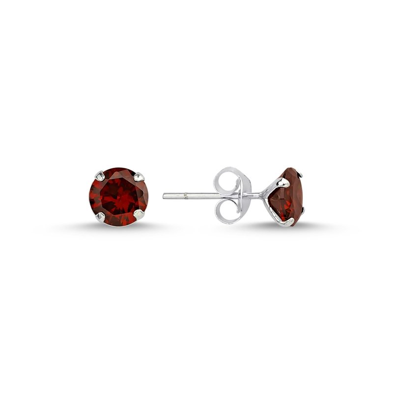 6mm%20Round%20Solitaire%20Garnet%20CZ%20Stud%20Earrings