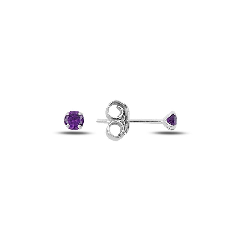 3mm%20Round%20Solitaire%20Amethyst%20CZ%20Stud%20Earrings