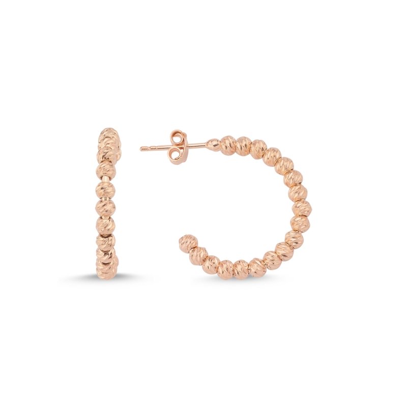 Diamond%20Cut%20Ball%20Hoop%20Earrings%20Rose%20Gold%20Plated