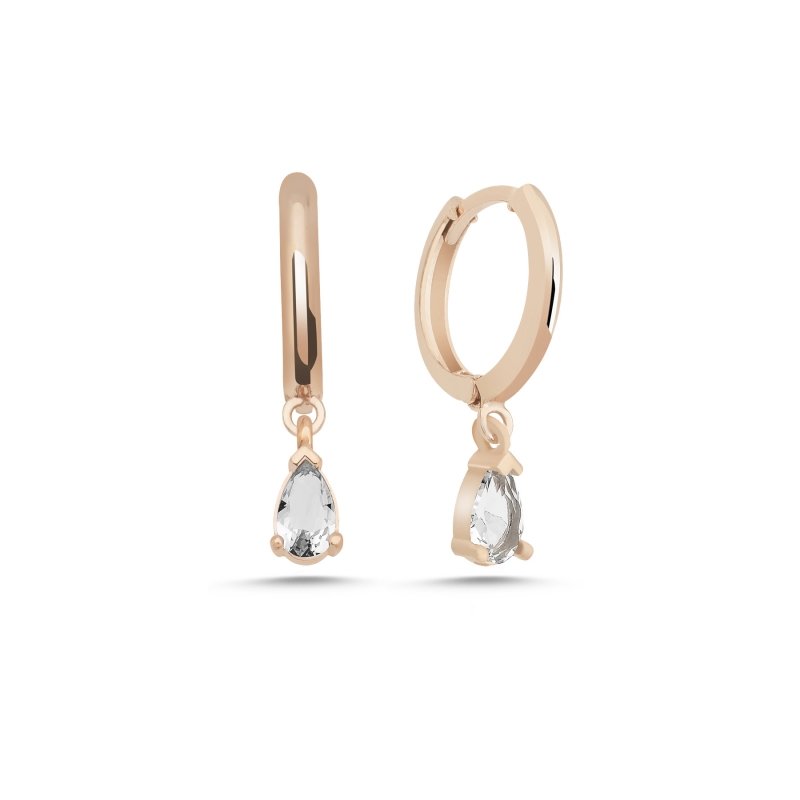 CZ%20Huggie%20Hoop%20Earrings%20Rose%20Gold%20Plated