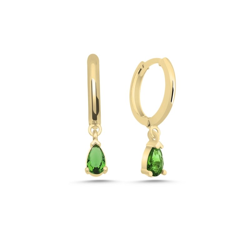 Emerald%20CZ%20Huggie%20Hoop%20Earrings%20Gold%20Plated