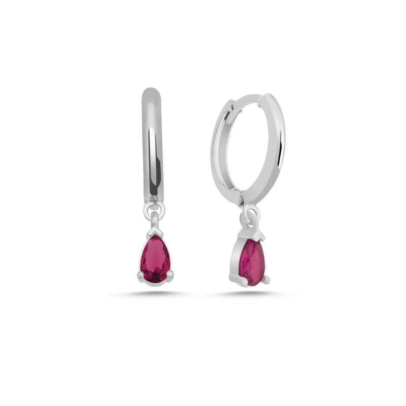 Ruby%20CZ%20Huggie%20Hoop%20Earrings