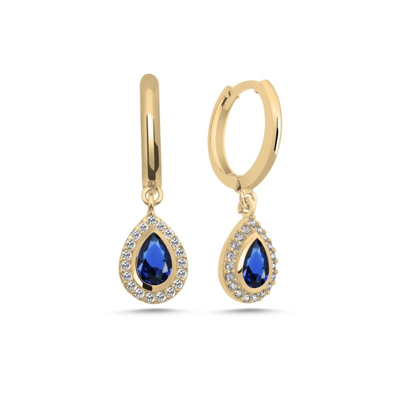 Sapphire%20CZ%20Huggie%20Hoop%20Earrings%20Gold%20Plated