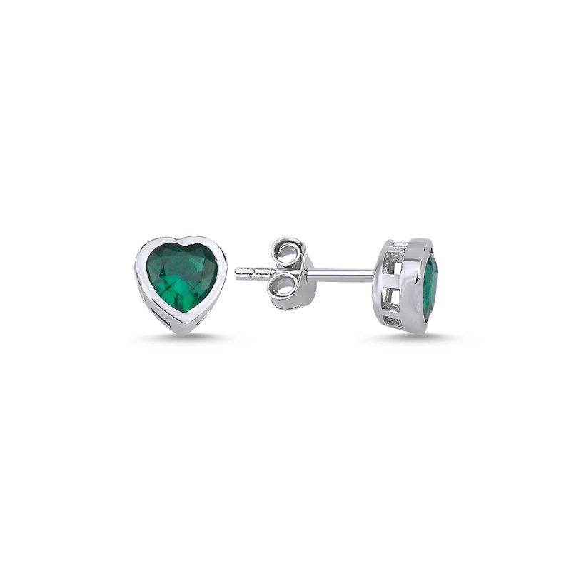 Heart%20Colored%20CZ%20Solitaire%20Stud%20Earrings