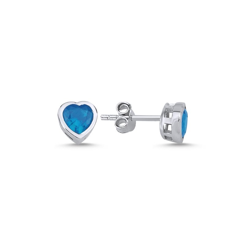 Heart%20Colored%20CZ%20Solitaire%20Stud%20Earrings