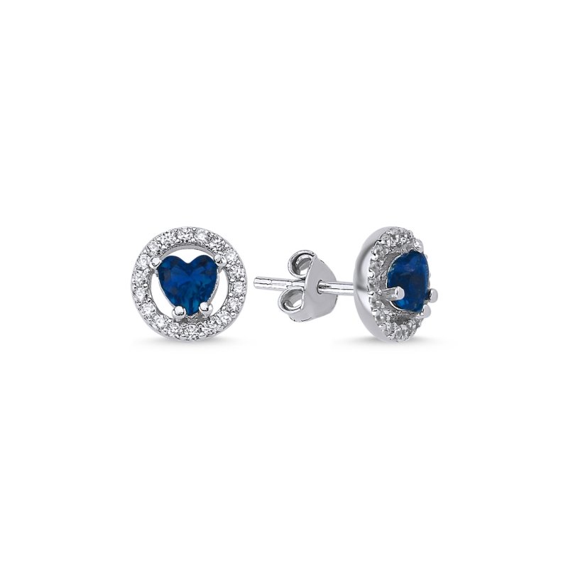 Halo%20Solitaire%20Colored%20CZ%20Stud%20Earrings