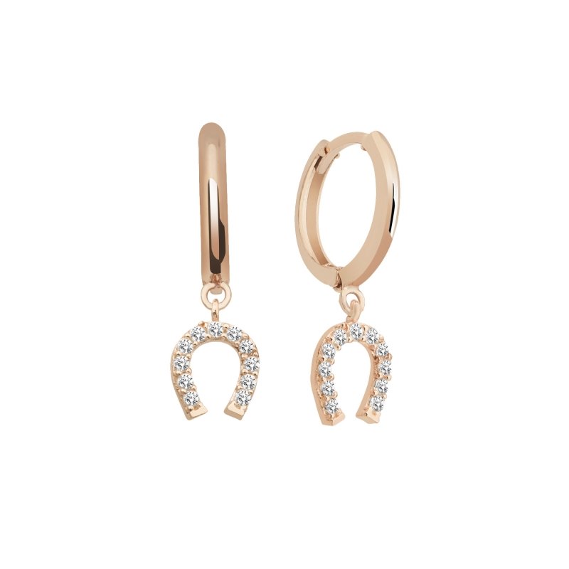 Horseshoe%20CZ%20Huggie%20Hoop%20Earrings