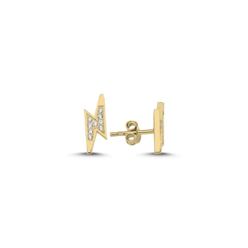 Lightning%20CZ%20Stud%20Earrings%20Gold%20Plated