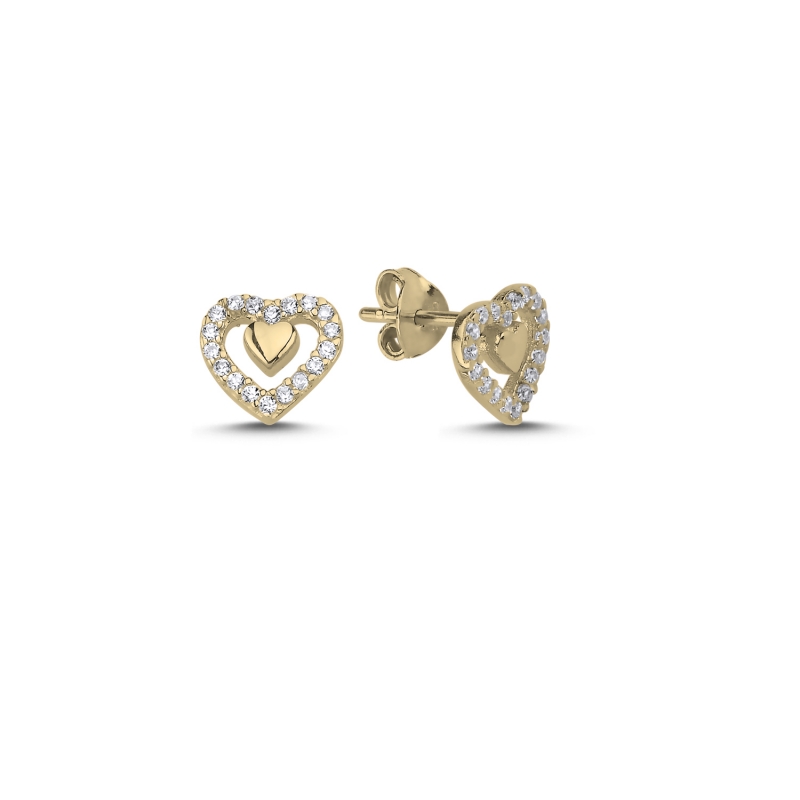 Heart%20CZ%20Stud%20Earrings%20Gold%20Plated