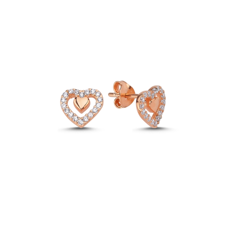 Heart%20CZ%20Stud%20Earrings%20Rose%20Gold%20Plated