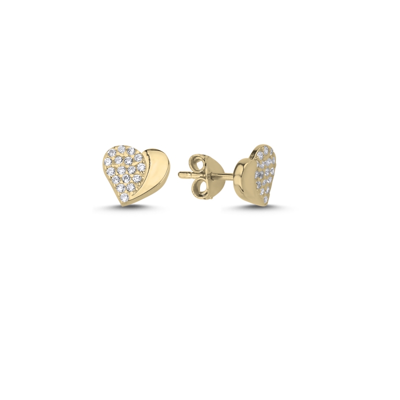 Heart%20CZ%20Stud%20Earrings%20Gold%20Plated