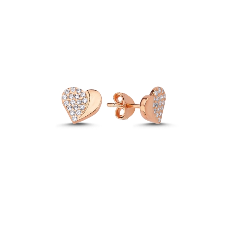 Heart%20CZ%20Stud%20Earrings%20Rose%20Gold%20Plated