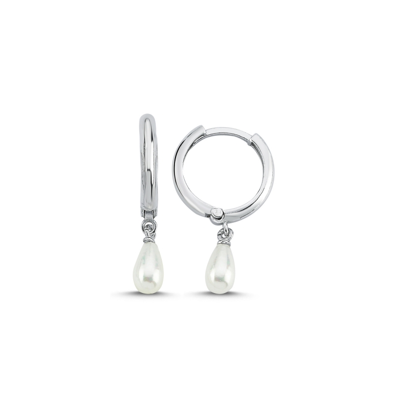 Teardrop%20Pearl%20Huggie%20Hoop%20Earrings