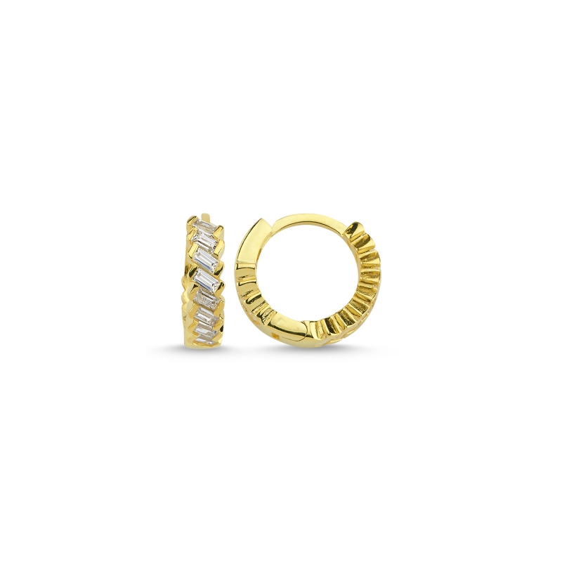 13mm%20Baguette%20CZ%20Eterntiy%20Hoop%20Earrings%20Gold%20Plated