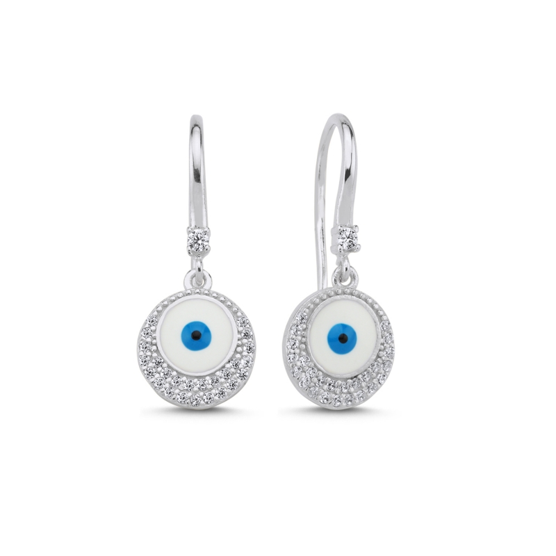 Enamel%20Eye%20&%20CZ%20Huggie%20Hoop%20Earrings