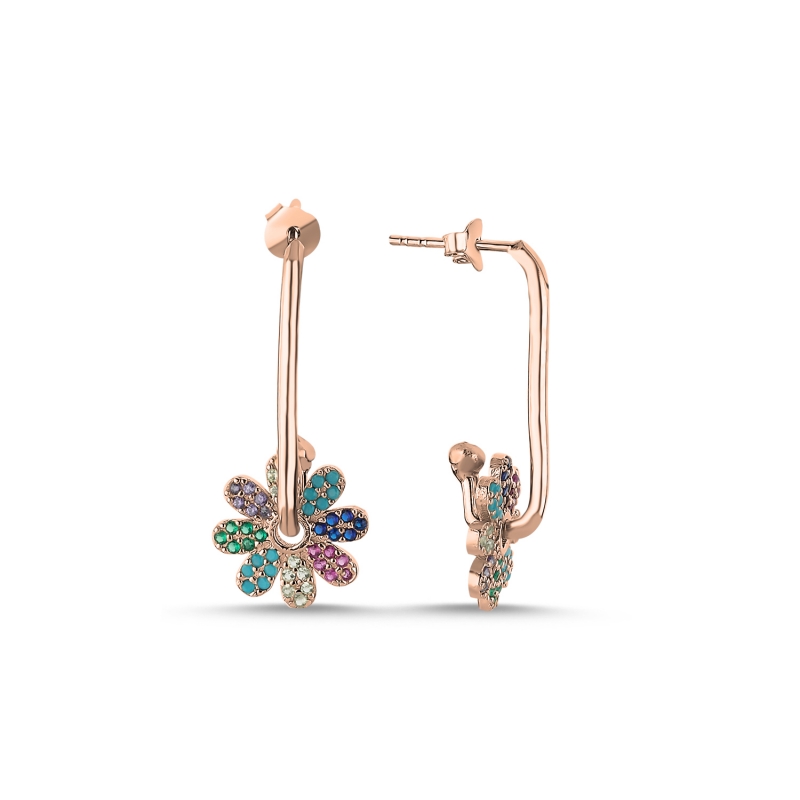 Daisy%20Colored%20CZ%20Earrings%20Rose%20Gold%20Plated