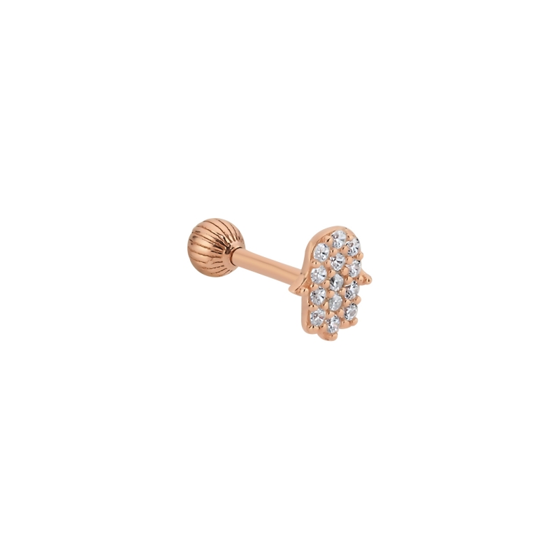 Hamsa%20CZ%20Tragus%20Stud%20Rose%20Gold%20Plated