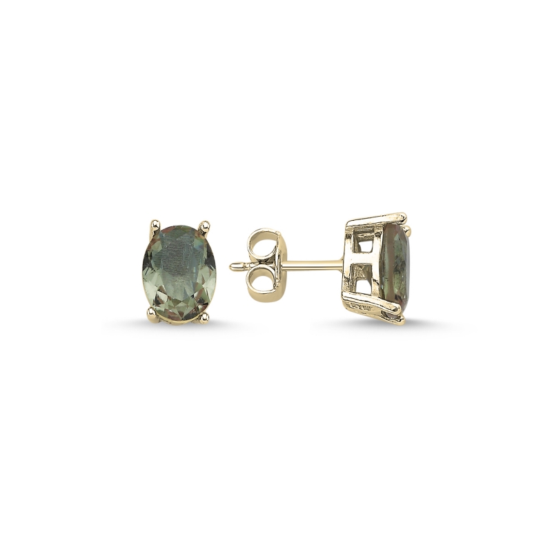 6x8mm%20Oval%20Zultanite%20CZ%20Solitaire%20Stud%20Earrings%20Gold%20Plated