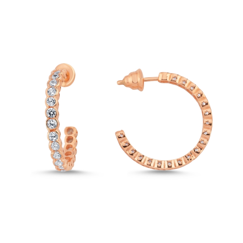 Eternity%20CZ%20Hoop%20Earrings%20Rose%20Gold%20Plated