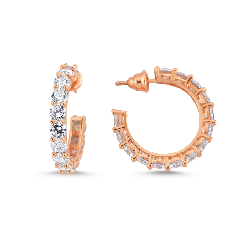 Eternity%20CZ%20Hoop%20Earrings%20Rose%20Gold%20Plated